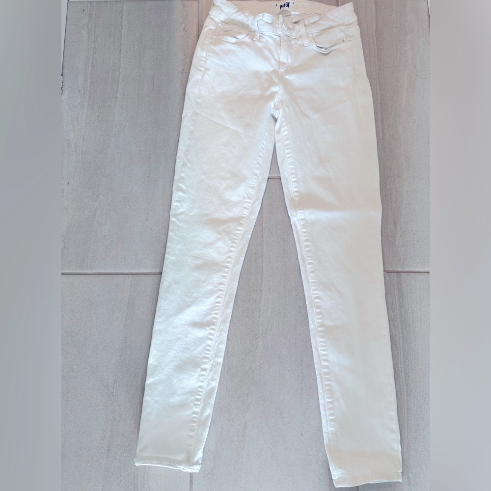 PAIGE Skyline Ankle Peg Pants in White